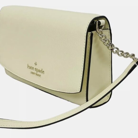 Kate Spade Staci Small Flap Crossbody in Lemon Fondant - Picture 3 of 6